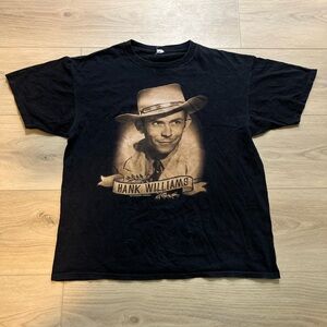 Official Y2K Hank Williams Portrait Band Tee Shirt